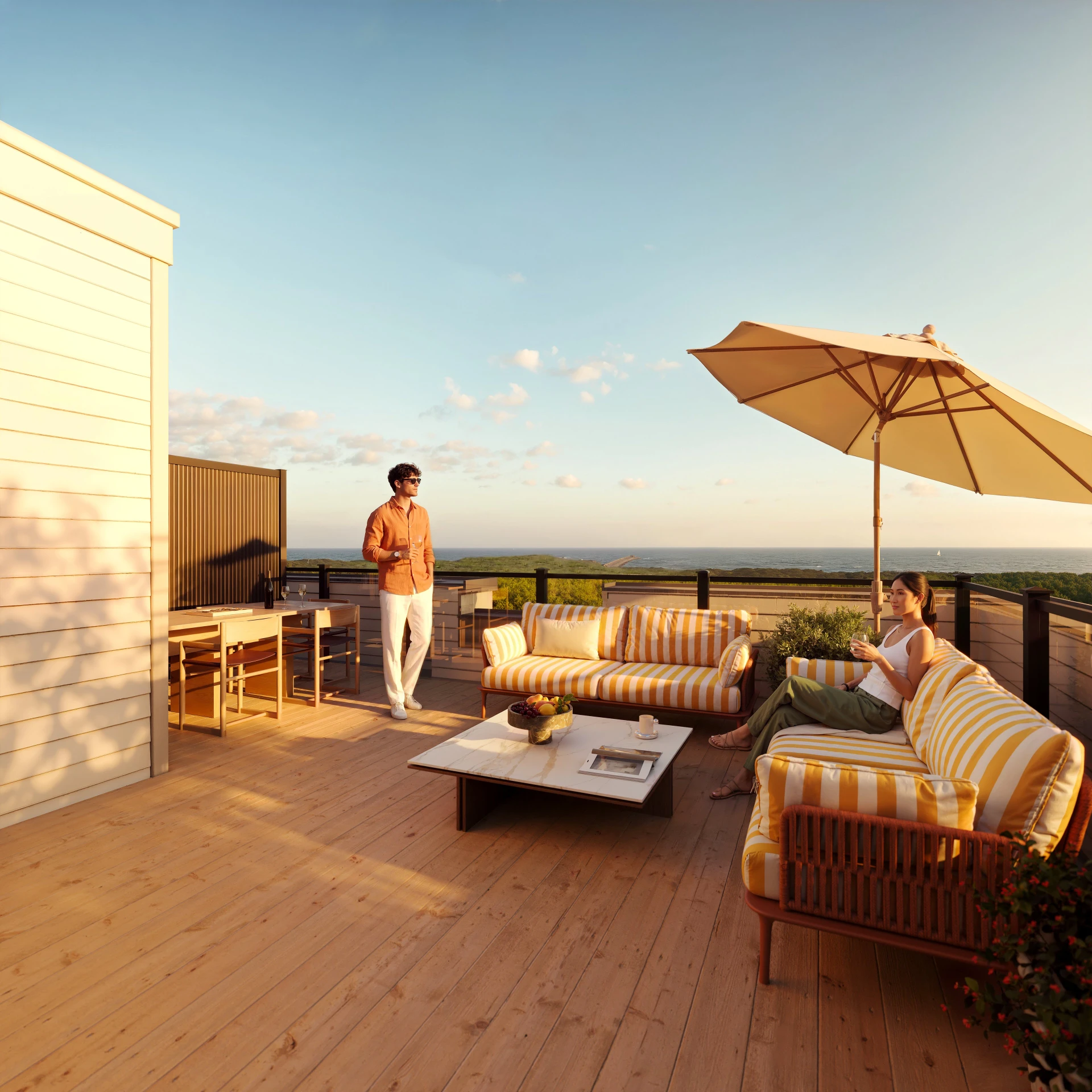 South Banks private rooftop terrace rendering